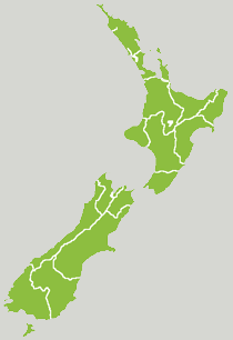 Map Of New Zealand - Select A Region